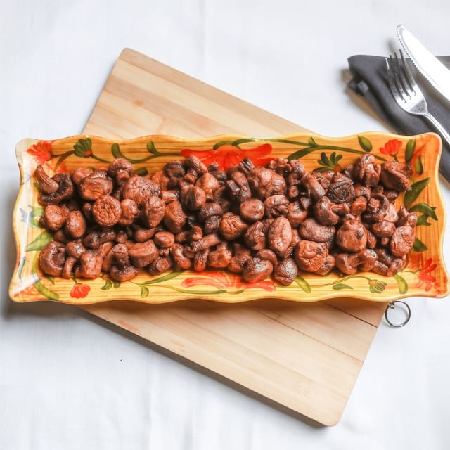 Garlic Roasted Mushrooms.