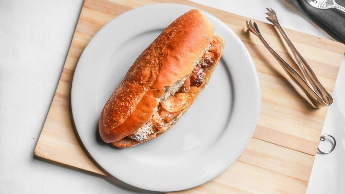 Parmesan Pork Sandwich.