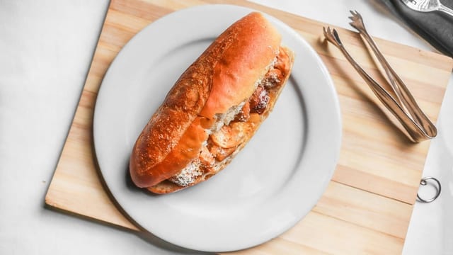 Parmesan Pork Sandwich.
